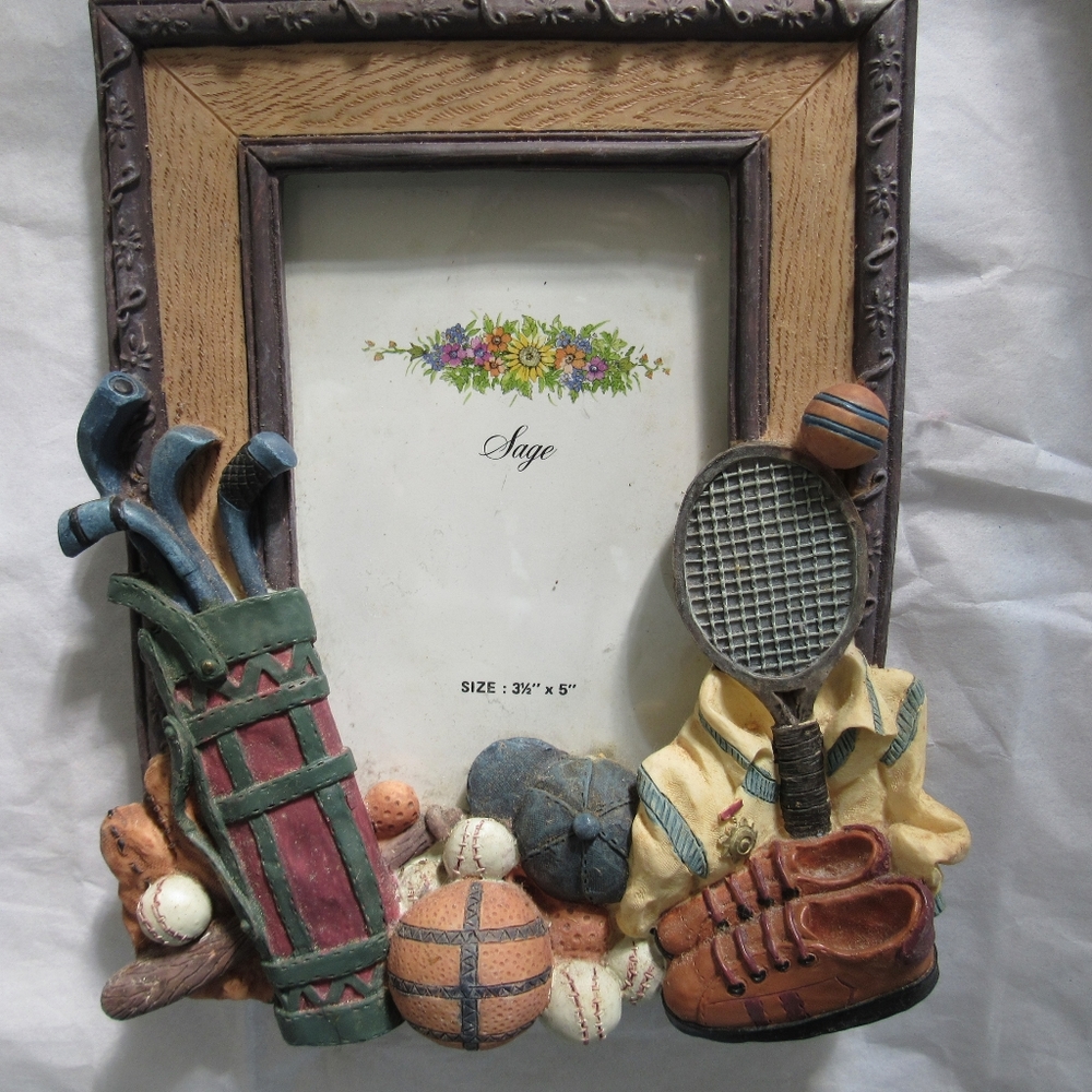 Hallmark Hand Painted Ceramic Sport Picture Frame